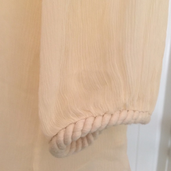 Diane Von Furstenberg Silk Blouse Peasant Top - Picture 3 of 7